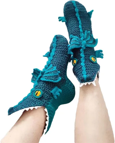 Calcetines divertidos de animales para niños y adultos, calcetines de punto de tiburón de dibujos animados, calcetines de piso de animales de