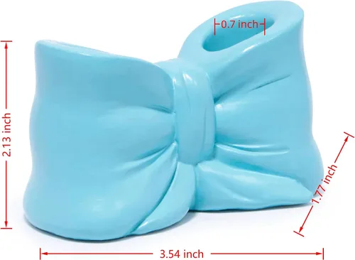 Miniatura 8 de Hodao Bowtie - Soporte para cepillos de dientes y bolígrafos para niños, bonito soporte de almacenamiento multifuncional de resina, organizador