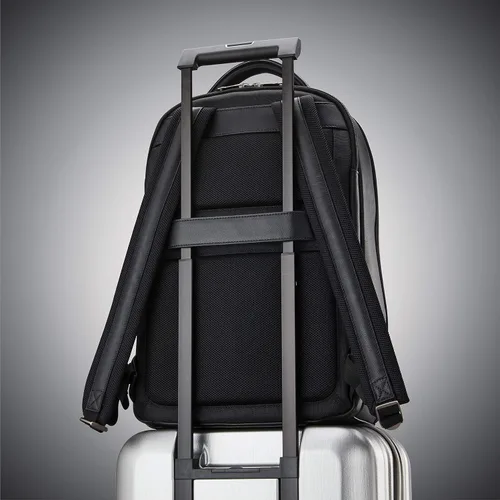 Miniatura 7 de Samsonite Mochila clásica de cuero, Negro -, Mochila clásica de cuero