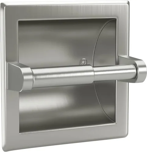 POKIM Soporte de papel higiénico empotrado, soporte de rollo de papel higiénico de pared de acero inoxidable para diseño de inserto de baño con