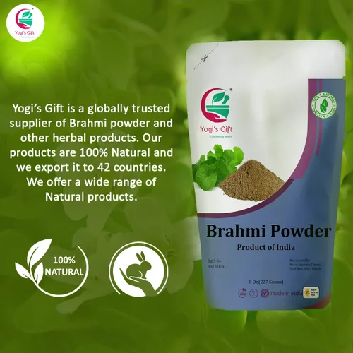 Miniatura 3 de Yogi's Gift® Brahmi Powder 8 Oz Potenciador y Volumizador Natural del Crecimiento del Cabello Mascarilla Nutritiva para el Cuero Cabelludo