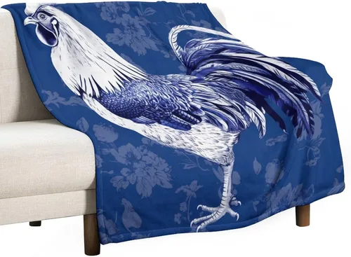 Miniatura 22 de Manta de franela de forro polar con dije de país, gallo, de 60 x 80 pulgadas, para sofá, cama, oficina, regalo para San Valentín, madre, padre