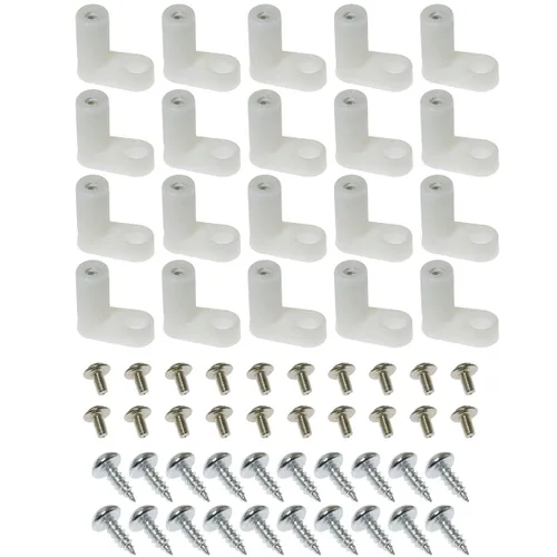 TAODAN 20PCS L forma aislada PCB espaciador plástico PCB placa montaje pies L tipo L PCB pies con tornillos para piezas de repuesto de tablero de