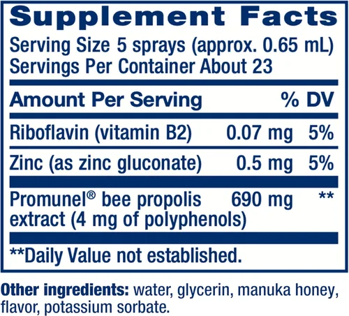 Miniatura 3 de Life Extension Bee Immune Propolis Spray 0.5 fl oz, garganta y salud respiratoria, apoyo inmunológico, spray de acción rápida