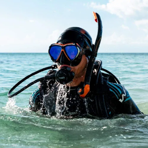Miniatura 2 de TUSA SP-170 Platina Hyperdry II Buceo Snorkel amarillo (Flash Yellow)