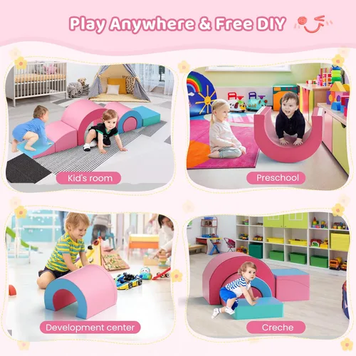 Miniatura 3 de Lischwert - Juego de bloques de espuma para escalar, juguetes blandos para escalar para niños pequeños, juego de 5 piezas para gatear y escalar