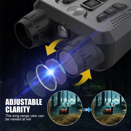Miniatura 3 de Gafas de visión nocturna 4K, prismáticos de visión nocturna para adultos, zoom digital 10X, pantalla HD de 3 pulgadas, rango de visión de hasta 1640