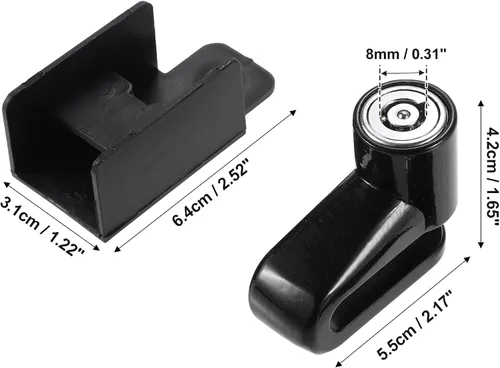 Miniatura 3 de X AUTOHAUX 1 Unidades Motocicleta antirrobo de alambre de acero bloqueo disco freno rueda bloqueo conjunto scooter eléctrico accesorio negro
