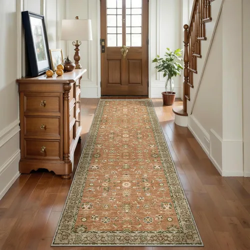 Miniatura 61 de Tangsoo Alfombra lavable para pasillo, antideslizante, 2 x 6 pies, estilo bohemio, floral, vintage, para entrada, suelo suave, para cocina, baño