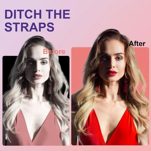 Miniatura 6 de Kit de cinta adhesiva para senos Boobytape para levantamiento de senos con 1 cinta corporal, 2 pétalos de pecho de silicona, 12 calcomanías