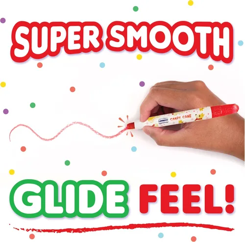 Miniatura 3 de Holiday Smelly Gellies – Palitos de colores en gel con purpurina patentada, crayones y resaltadores – 5 unidades – Regalos para niños, relleno