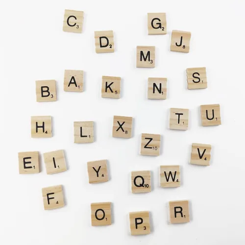 Miniatura 6 de GXXMEI 1000 piezas de fichas de letras de madera, letras mayúsculas de la A a la Z para manualidades, ortografía, fichas de reemplazo