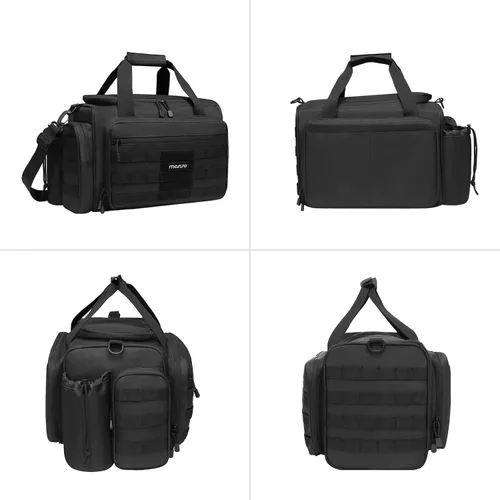 Miniatura 6 de MOSISO Bolsa táctica para pistola, bolsa de lona de gran alcance para pistolas y equipo, bolsa de transporte con asa y correa de hombro