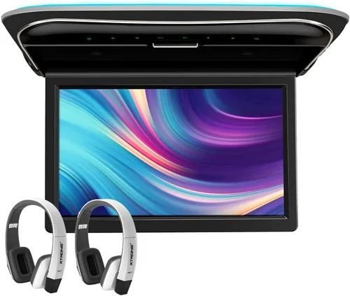Miniatura 12 de XTRONS Pantalla de monitor montada en el techo del automóvil de 11.6 pulgadas, pantalla ultrafina abatible para automóvil, reproductor de video