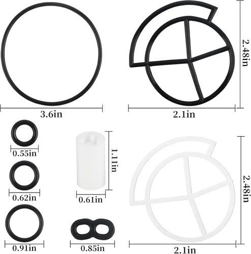 Miniatura 3 de 7129716 Kit de sello de suavizador de agua para Whirlpool, GE, Kenmore, Morton - Reemplazar 7092163, 7134224, WS35X10005