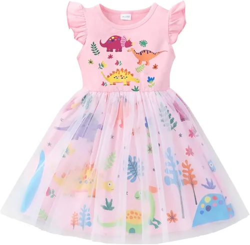 Miniatura 3 de Akyzic Vestido de tul para niños pequeños, disfraz de unicornio para fiesta de cumpleaños, princesa, faldas de tutú casuales de verano