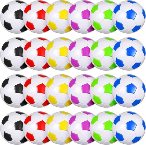 Miniatura 7 de HyDren Paquete de 24 pelotas de fútbol a granel con bomba, pelotas de fútbol oficiales para exteriores, donación de caridad cristiana, regalos