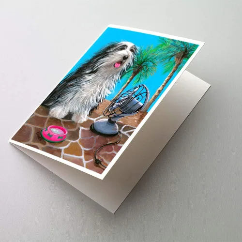 Miniatura 256 de Caroline's Treasures PPP3013GCA7P - Tarjetas de felicitación y sobres para mascotas de Basset Hound Teacher, paquete de 8 tarjetas en blanco