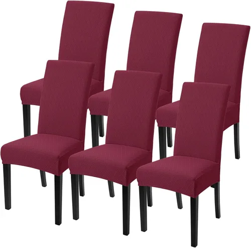 Miniatura 28 de SearchI Juego de 4 fundas para sillas de comedor, elásticas con estampado floral, fundas deslizables para sillas Parsons de spandex, removibles