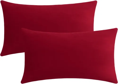 Miniatura 22 de Jeneoo Cómodas fundas de almohada de terciopelo suaves y gruesas para niños, para sofá, fundas de cojín decorativas sólidas cuadradas para Lavanda