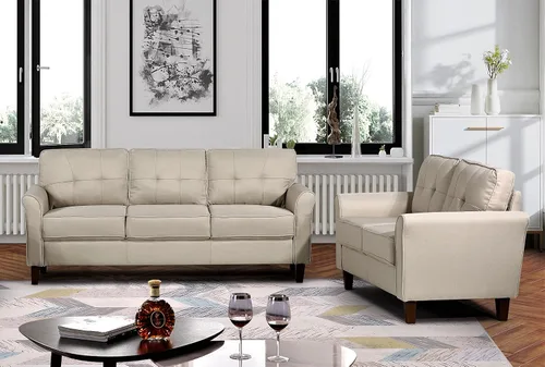 Miniatura 8 de Container Furniture Direct Kouchouk - Muebles de sala de estar de terciopelo cómodos de tres plazas, sofá moderno de mediados de siglo, sofá biplaza