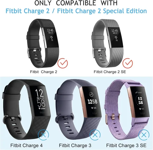 Miniatura 3 de Paquete de 3 correas deportivas compatibles con Fitbit Charge 2 bandas para mujeres y hombres, correas de repuesto ajustables para Fitbit Charge 2