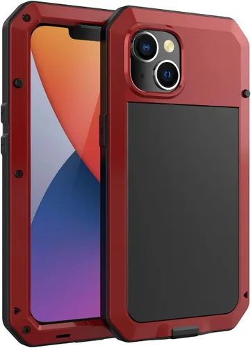 Miniatura 11 de Funda para iPhone 14, Cubierta Protectora de Cuerpo Completo 360 Resistente Heavy Duty a Prueba de Golpes Armadura Resistente Funda de Metal