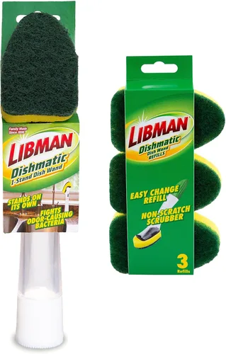 Miniatura 9 de Libman - Juego de cepillos de limpieza verde y blanco, juego de 3 piezas, cepillos multiusos para cocina, lavabos, fregaderos, lavavajillas