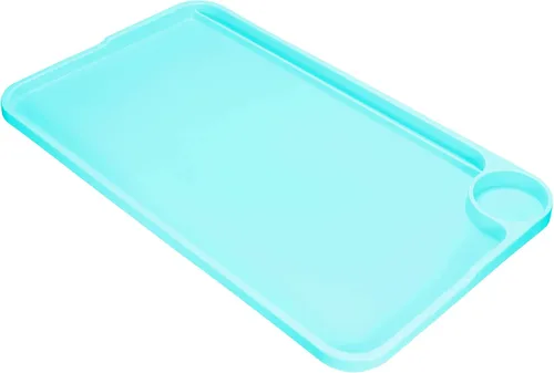 Miniatura 3 de PATIKIL Bandeja de desayuno, bandejas de cama con patas plegables, plato reutilizable para servir portátil, escritorio para comer, azul