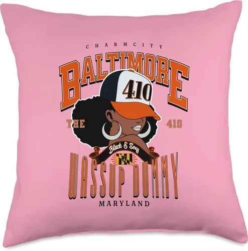 Miniatura 4 de Bold Representation of Charm City Heritage in 410 Throw Pillow