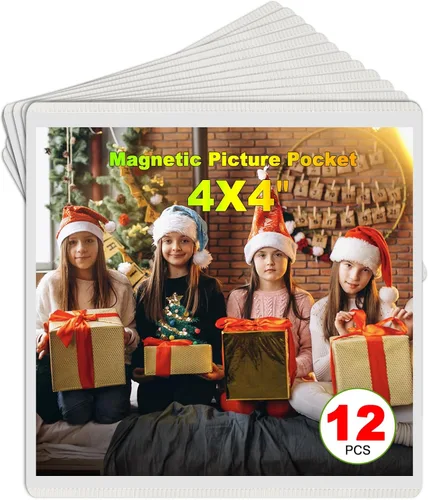 Miniatura 33 de Marco de Fotos Magnético Negro CHUNNIAO 4X6 para Refrigerador, Fundas de Imanes de Fotos Negro 4X6" 10PCS