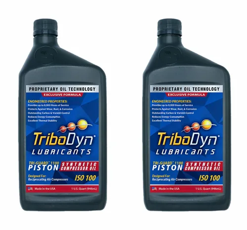 Miniatura 11 de Aceite de compresor de aire sintético sin detergente de 8,000 horas – TRI-Guard 1100, ISO 100, SAE 30 compresor de pistón – jarra de 1 galón