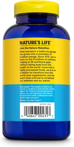 Miniatura 3 de Nature's Life Complejo de zinc Cal Mag 250 ct