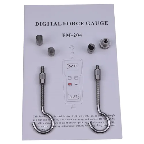 Miniatura 4 de FM-204-100K (980N/100kgf/220Lbf) Medidor de Fuerza Digital Calibrador de Empuje y Tracción Dinamometro, Modo Pico/Seguimiento, Precisión de 0.5%