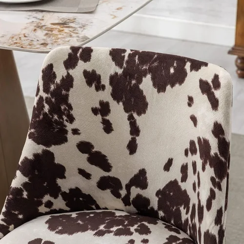 Miniatura 4 de Juego de 2 sillas de comedor tapizadas de terciopelo de mediados de siglo con ribete de cabeza de clavo con cojín de tela de lino y patas de madera