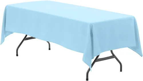 Miniatura 10 de Your Chair Covers - Mantel rectangular de poliéster de 90 x 132 pulgadas, color morado, mantel de boda sin costuras de alta calidad para mesas