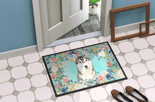Miniatura 4 de Caroline's Treasures CK3408JMAT - Felpudo de Husky siberiano de 24 x 36 pulgadas, para interiores y exteriores, para entrada, antideslizante
