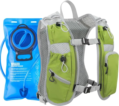 Miniatura 15 de Chaleco de correr para mujeres y hombres, mochila de hidratación para correr, chaleco para corredores, chaleco de hidratación, con soporte frontal