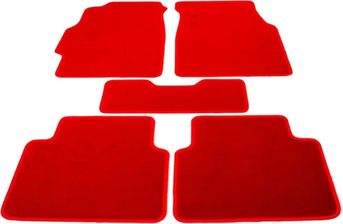 Miniatura 3 de IKON MOTORSPORTS, Alfombrillas compatibles con Acura Integra 1994-2001, ajuste de fábrica, alfombrillas de nailon rojo delanteras y traseras