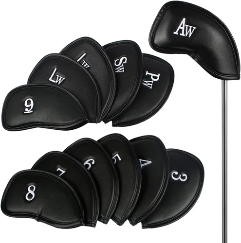 Miniatura 6 de Andux 12 fundas de cuero sintético para palos de golf con número en ambos lados MT/PU