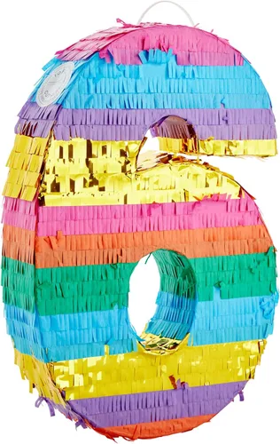 Miniatura 12 de BLUE PANDA Piñata 8 - Pequeña Multicolor, 11.4 x 16.5 x 3 pulgadas - Piñata de Arcoíris Neón en Forma de 8 para Fiesta de Cumpleaños de Niñas