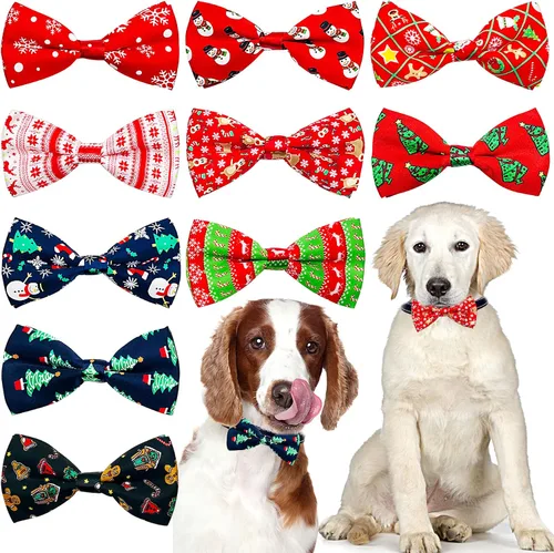 Miniatura 24 de PET SHOW Paquete de 10 corbatines de cumpleaños para perros pequeños, accesorios de collar deslizante para cachorros, gatos, mascotas, corbatines
