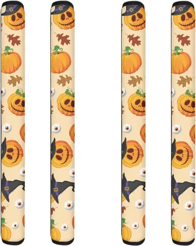 Miniatura 29 de Juego de 4 fundas para manijas de refrigerador de otoño, calabaza, girasol, funda para manija de puerta para horno y lavavajillas, funda para manija