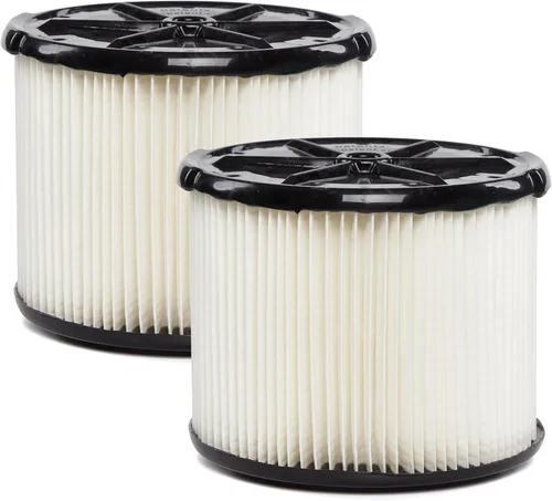 WORKSHOP Wet/Dry Vacs Filtros de vacío WS11045F2 Filtros estándar de repuesto originales (paquete de 2) para aspiradoras de tienda en seco y húmedo