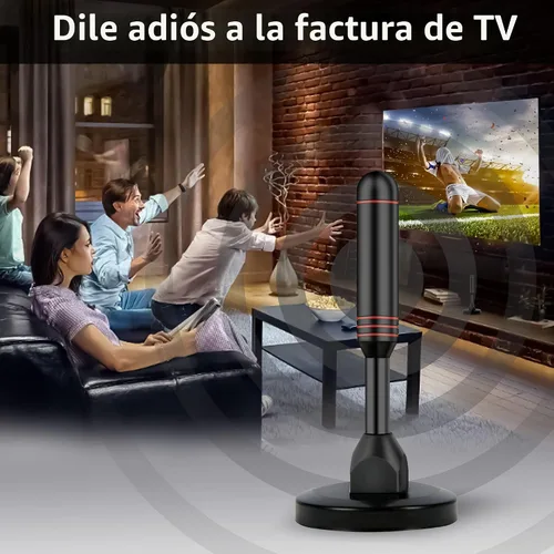 Miniatura 3 de Antena de TV para interiores con 2 potenciadores de señal y cable de 32 pies - Antena digital para Smart TV, base magnética, compatible con 4K 1080p