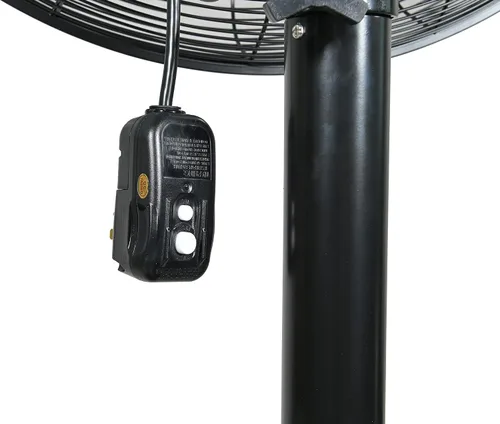 Miniatura 8 de K Tool International 77723; Ventilador de pedestal industrial resistente al agua IPX4 para exteriores, ventilador no oscilante de 24 pulgadas