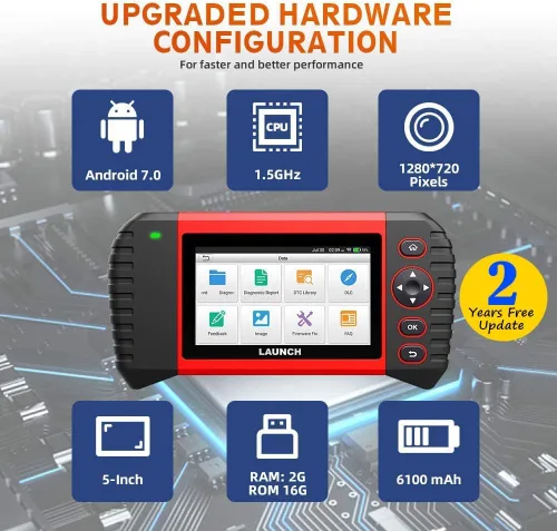 Miniatura 6 de LAUNCH Escáner OBD2 Touch PRO Elite - Nueva herramienta de escaneo 2026 con 20 funciones de reinicio, codificación por inyector, SAS, EBP, BMS