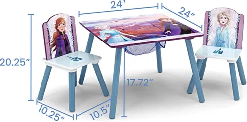 Miniatura 6 de Delta Children - Juego de mesa y sillas para niños con almacenamiento Disney Frozen II