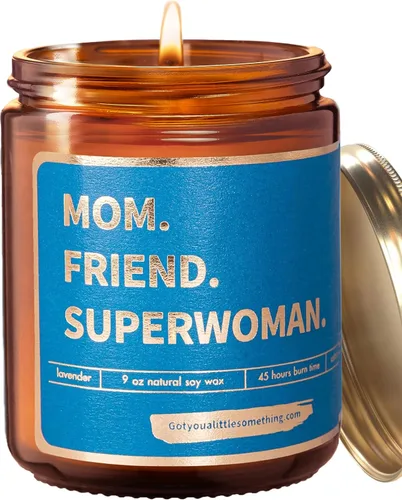 Miniatura 10 de Mejor Vela Divertida para Mamá con Aroma a Lavanda y Vainilla, 100% Cera de Soja, Quema Larga - Regalos de Cumpleaños para Mamá de Hija, Hijo, Niños