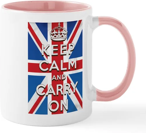 Miniatura 81 de CafePress Born American, British By Hea Taza de café de cerámica de 11 oz (11.0 fl oz)